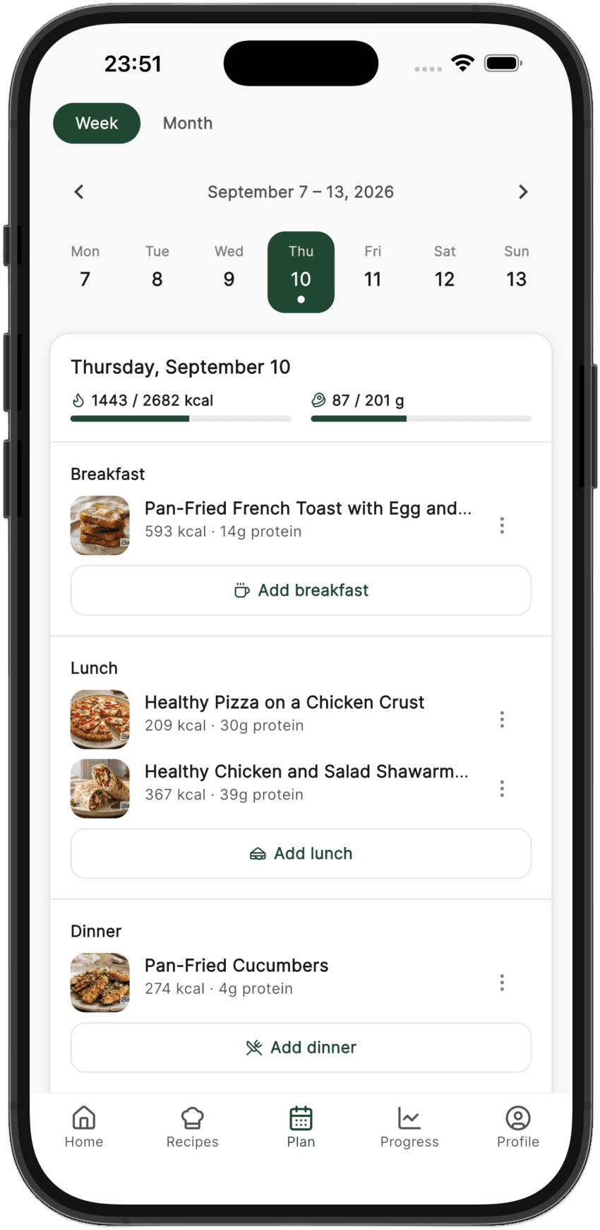 Meal Scheduling